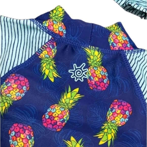 UV Skinz NWT Girls 3-piece Swim Set Pineapple Printed 3T Vacation Beach SPF - Picture 5 of 16